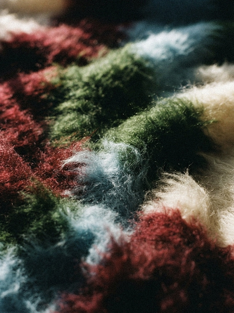 Floral Handwoven Wool Throw