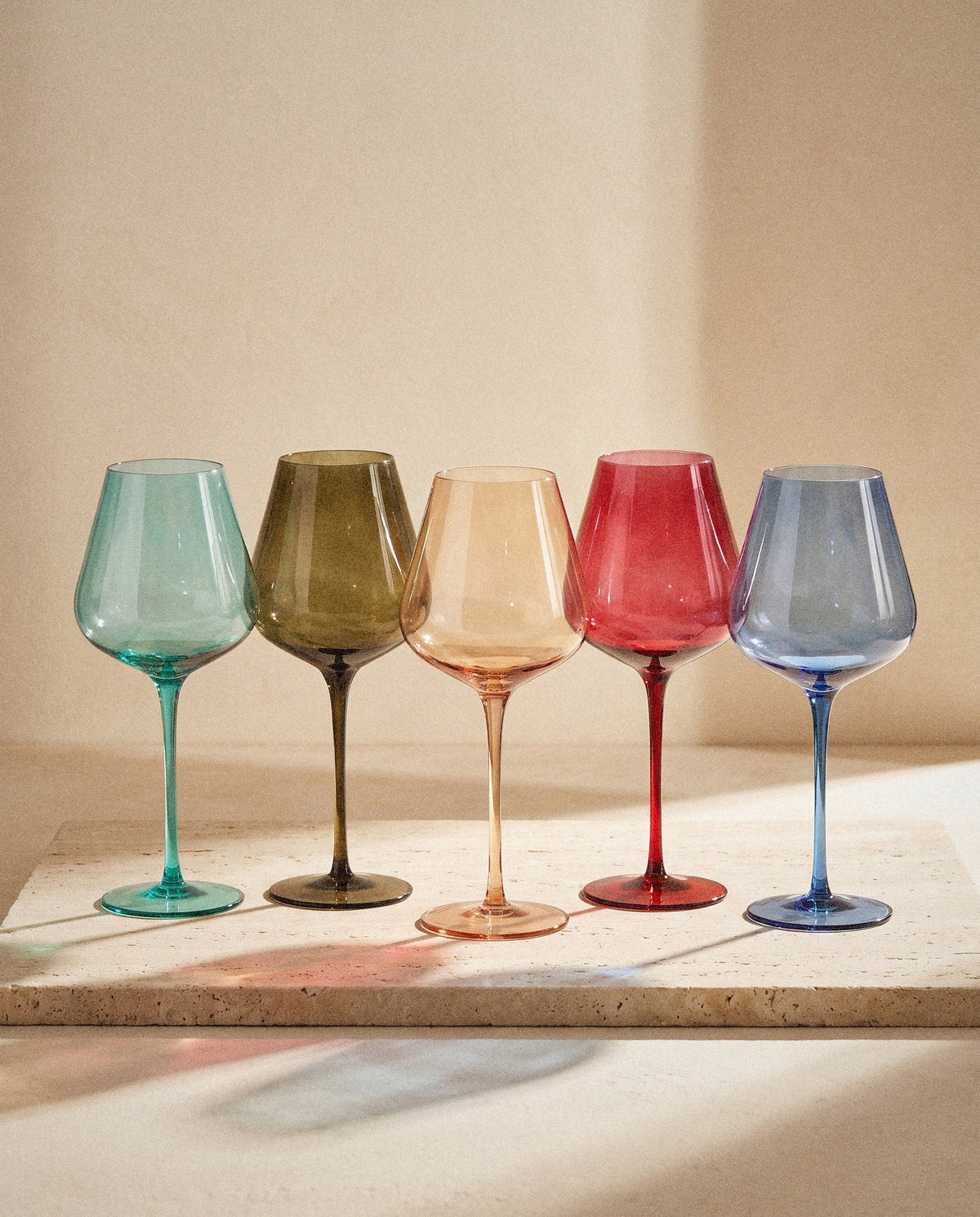 Stagioni Stemmed Wine Glasses, Set of 5