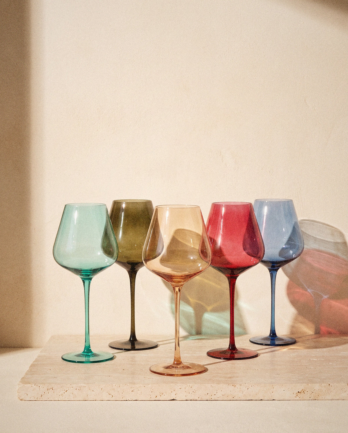 Stagioni Stemmed Wine Glasses, Set of 5