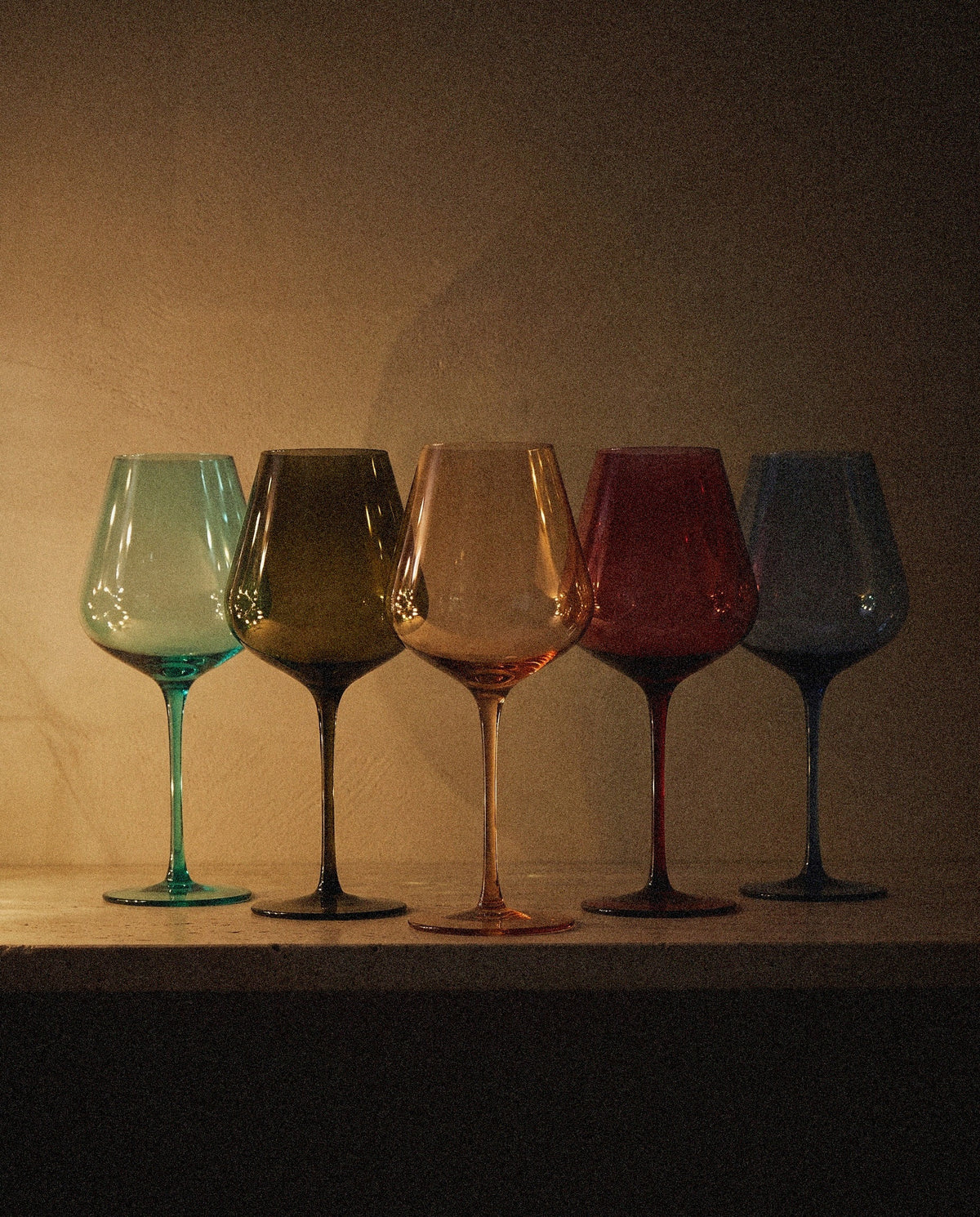 Stagioni Stemmed Wine Glasses, Set of 5