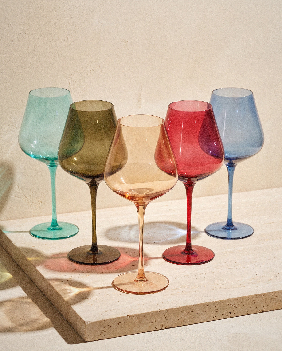 Stagioni Stemmed Wine Glasses, Set of 5