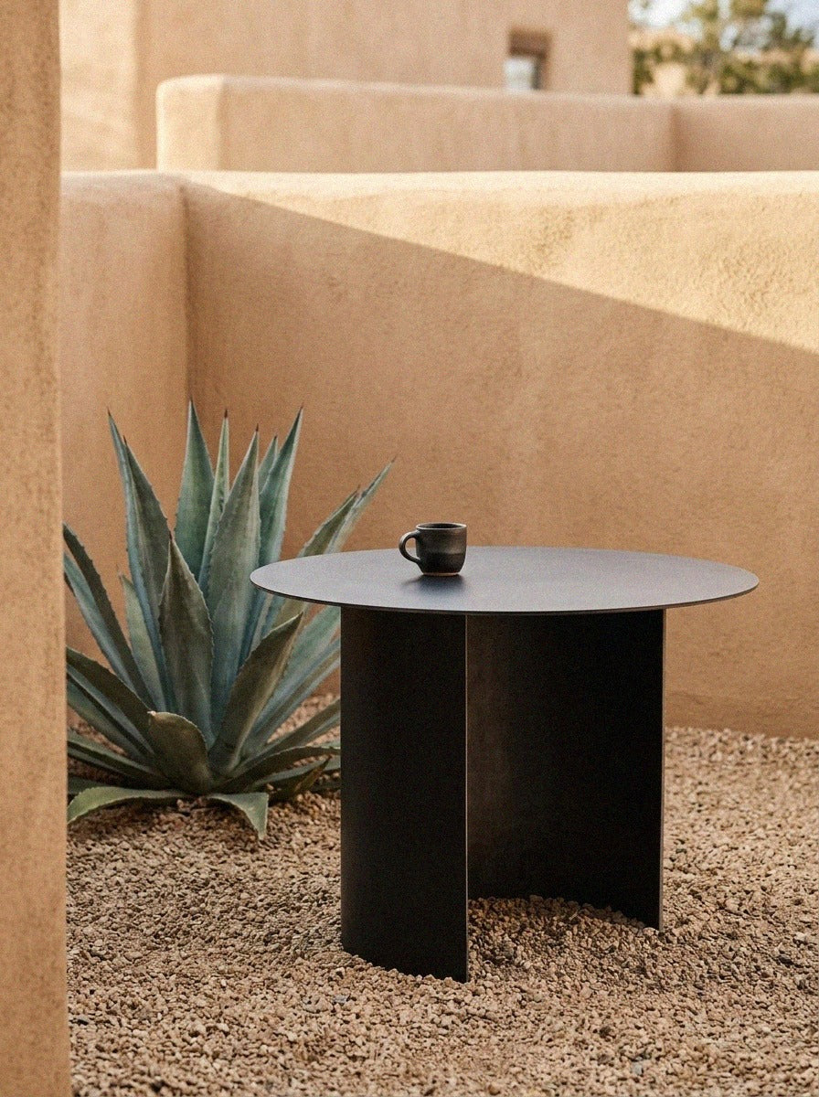 Industrial Round Steel Side Table