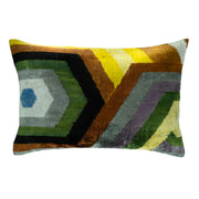 Trance Silk Velvet Ikat Pillow Cover
