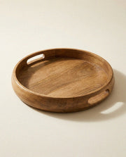 Round Mango Wood Serving Tray
