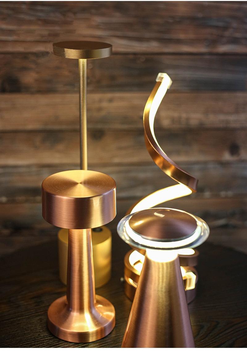 Copper Glow Touch Lamp