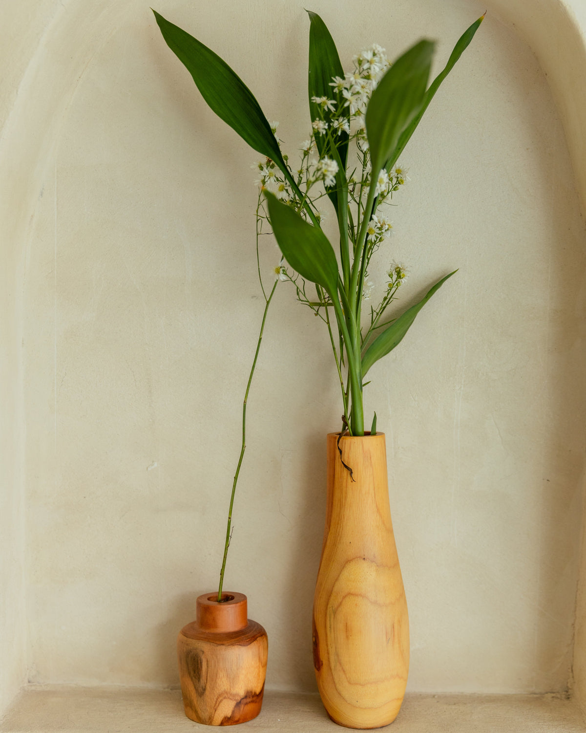 Handcarved Teak Bud Vase