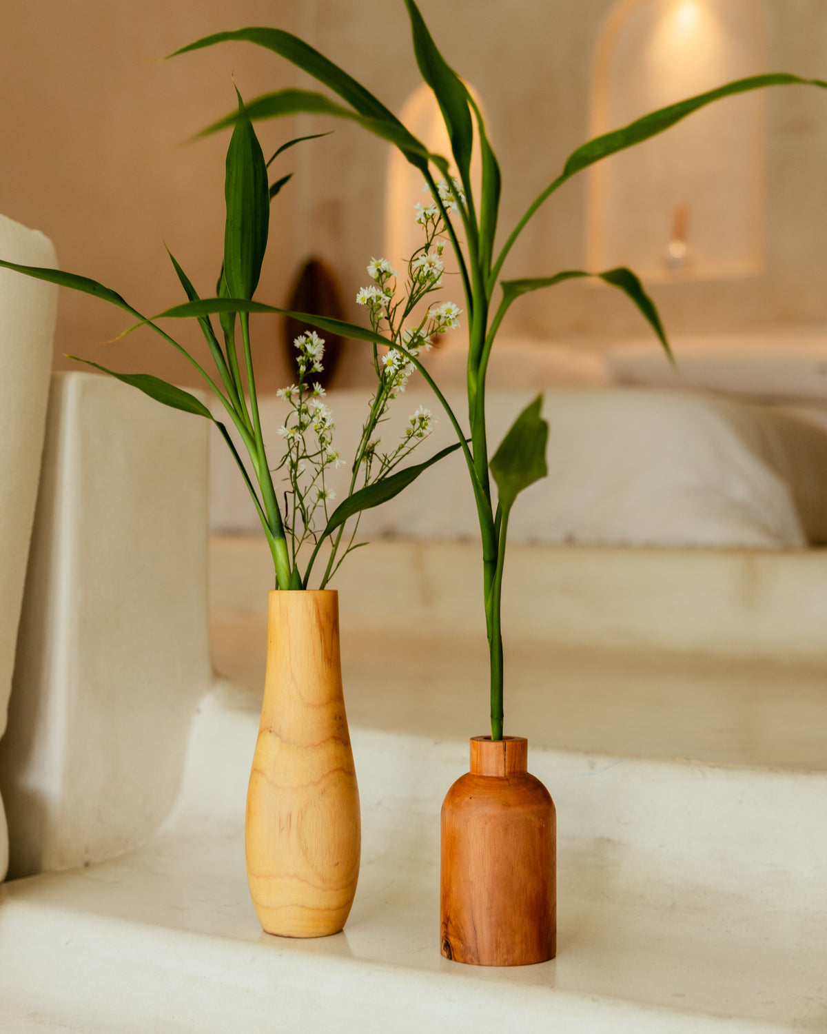 Handcarved Teak Bud Vase